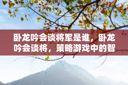 卧龙吟会谈将军是谁,卧龙吟会谈将,策略游戏中的智慧与领导力 卧龙吟会谈将军是谁,卧龙吟会谈将,策略游戏中的智慧与领导力