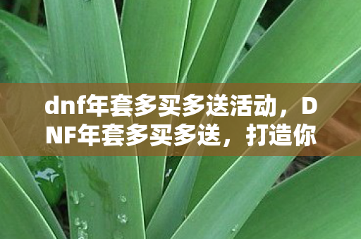 dnf年套多买多送活动,DNF年套多买多送,打造你的专属角色,享受无限可能 dnf年套多买多送活动,DNF年套多买多送,打造你的专属角色,享受无限可能