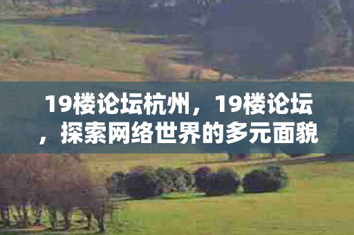 19楼论坛杭州,19楼论坛,探索网络世界的多元面貌 19楼论坛杭州,19楼论坛,探索网络世界的多元面貌
