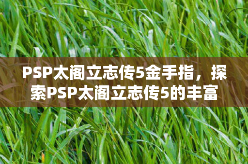 PSP太阁立志传5金手指,探索PSP太阁立志传5的丰富世界 PSP太阁立志传5金手指,探索PSP太阁立志传5的丰富世界