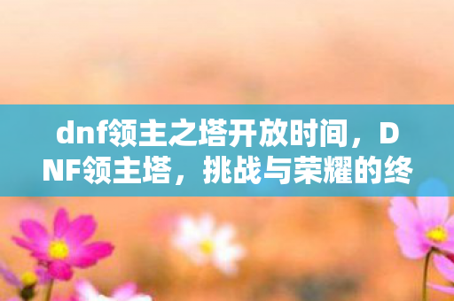 dnf领主之塔开放时间,DNF领主塔,挑战与荣耀的终极舞台 dnf领主之塔开放时间,DNF领主塔,挑战与荣耀的终极舞台
