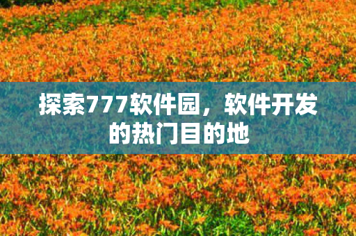 探索777软件园,软件开发的热门目的地 探索777软件园,软件开发的热门目的地