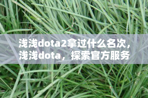浅浅dota2拿过什么名次,浅浅dota,探索官方服务器的独特魅力 浅浅dota2拿过什么名次,浅浅dota,探索官方服务器的独特魅力