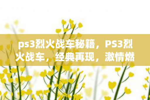 ps3烈火战车秘籍,PS3烈火战车,经典再现,激情燃烧的岁月 ps3烈火战车秘籍,PS3烈火战车,经典再现,激情燃烧的岁月