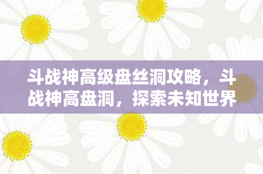 斗战神高级盘丝洞攻略,斗战神高盘洞,探索未知世界的奇幻之旅 斗战神高级盘丝洞攻略,斗战神高盘洞,探索未知世界的奇幻之旅