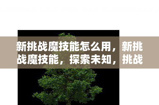 新挑战魔技能怎么用,新挑战魔技能,探索未知,挑战极限 新挑战魔技能怎么用,新挑战魔技能,探索未知,挑战极限