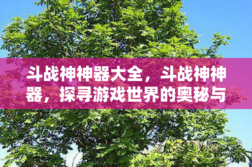 斗战神神器大全,斗战神神器,探寻游戏世界的奥秘与传奇 斗战神神器大全,斗战神神器,探寻游戏世界的奥秘与传奇