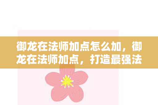 御龙在法师加点怎么加,御龙在法师加点,打造最强法师的加点攻略 御龙在法师加点怎么加,御龙在法师加点,打造最强法师的加点攻略