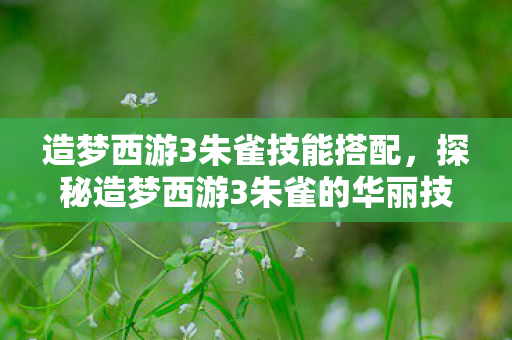 造梦西游3朱雀技能搭配,探秘造梦西游3朱雀的华丽技能 造梦西游3朱雀技能搭配,探秘造梦西游3朱雀的华丽技能