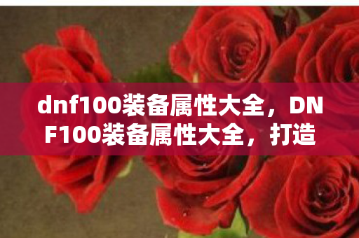 dnf100装备属性大全,DNF100装备属性大全,打造你的终极战斗装备 dnf100装备属性大全,DNF100装备属性大全,打造你的终极战斗装备
