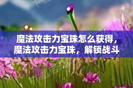 魔法攻击力宝珠怎么获得,魔法攻击力宝珠,解锁战斗新境界的秘宝 魔法攻击力宝珠怎么获得,魔法攻击力宝珠,解锁战斗新境界的秘宝