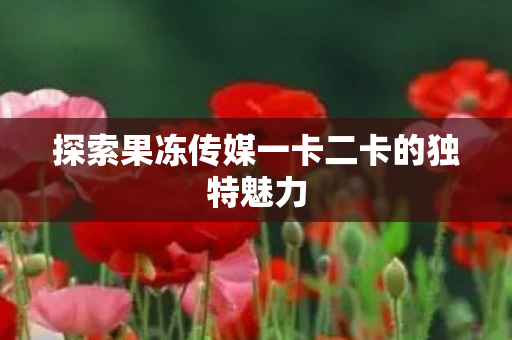 探索果冻传媒一卡二卡的独特魅力 探索果冻传媒一卡二卡的独特魅力