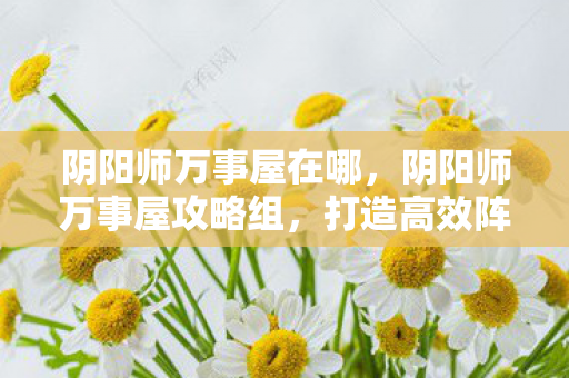 阴阳师万事屋在哪,阴阳师万事屋攻略组,打造高效阵容,解锁游戏新境界 阴阳师万事屋在哪,阴阳师万事屋攻略组,打造高效阵容,解锁游戏新境界