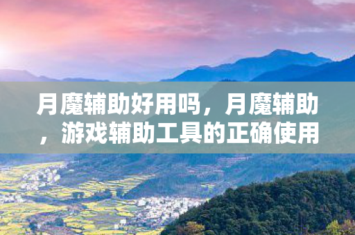 月魔辅助好用吗,月魔辅助,游戏辅助工具的正确使用与注意事项 月魔辅助好用吗,月魔辅助,游戏辅助工具的正确使用与注意事项