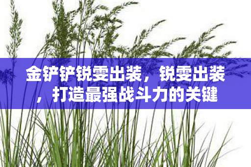 金铲铲锐雯出装,锐雯出装,打造最强战斗力的关键 金铲铲锐雯出装,锐雯出装,打造最强战斗力的关键
