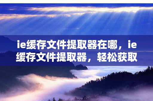 ie缓存文件提取器在哪,ie缓存文件提取器,轻松获取浏览器缓存文件 ie缓存文件提取器在哪,ie缓存文件提取器,轻松获取浏览器缓存文件