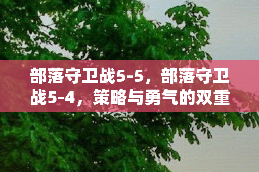 部落守卫战5-5,部落守卫战5-4,策略与勇气的双重考验 部落守卫战5-5,部落守卫战5-4,策略与勇气的双重考验