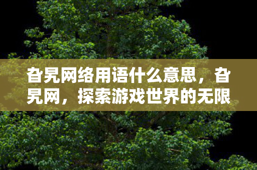 旮旯网络用语什么意思，旮旯网，探索游戏世界的无限可能