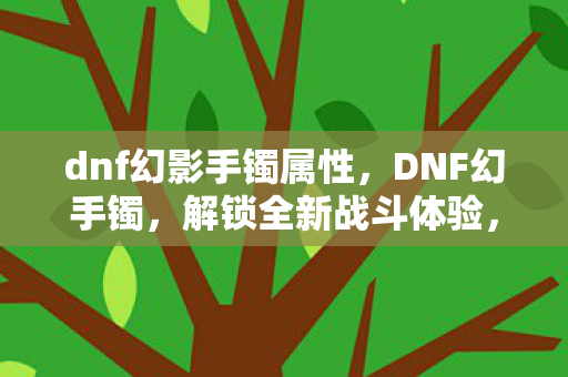 dnf幻影手镯属性,DNF幻手镯,解锁全新战斗体验,打造个性化角色 dnf幻影手镯属性,DNF幻手镯,解锁全新战斗体验,打造个性化角色