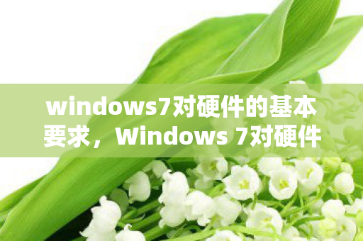 windows7对硬件的基本要求，Windows 7对硬件的要求