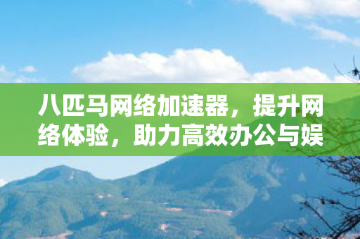 八匹马网络加速器,提升网络体验,助力高效办公与娱乐 八匹马网络加速器,提升网络体验,助力高效办公与娱乐