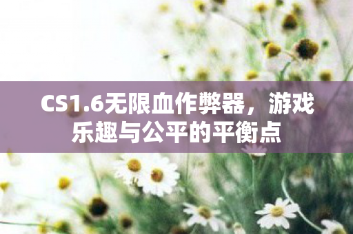 CS1.6无限血作弊器,游戏乐趣与公平的平衡点 CS1.6无限血作弊器,游戏乐趣与公平的平衡点