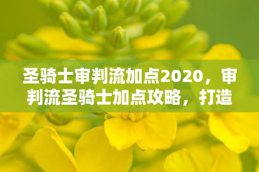 圣骑士审判流加点2020,审判流圣骑士加点攻略,打造最强圣骑士 圣骑士审判流加点2020,审判流圣骑士加点攻略,打造最强圣骑士