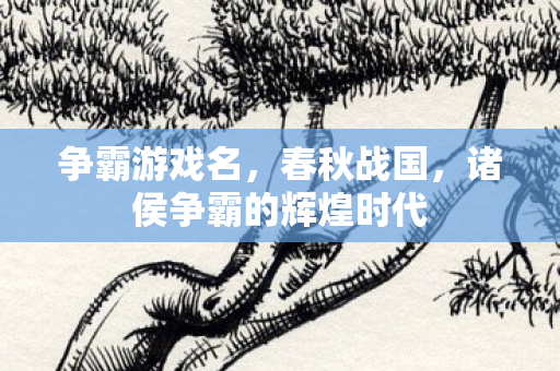 争霸游戏名,春秋战国,诸侯争霸的辉煌时代 争霸游戏名,春秋战国,诸侯争霸的辉煌时代