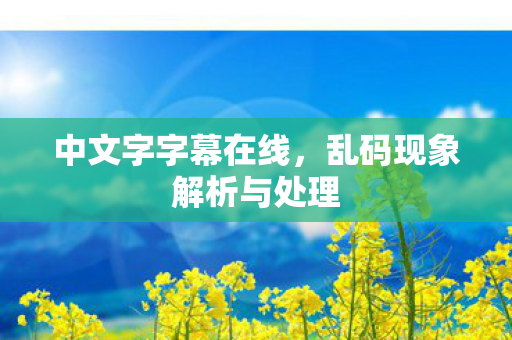 中文字字幕在线，乱码现象解析与处理
