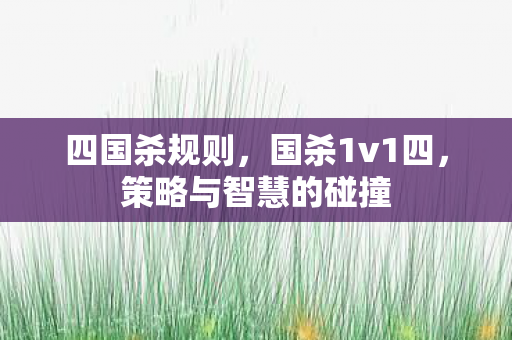 四国杀规则,国杀1v1四,策略与智慧的碰撞 四国杀规则,国杀1v1四,策略与智慧的碰撞