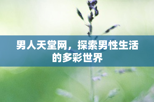 男人天堂网,探索男性生活的多彩世界 男人天堂网,探索男性生活的多彩世界
