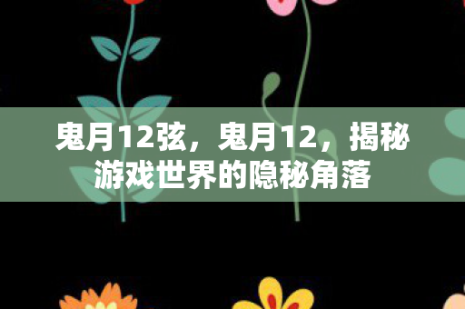 鬼月12弦，鬼月12，揭秘游戏世界的隐秘角落