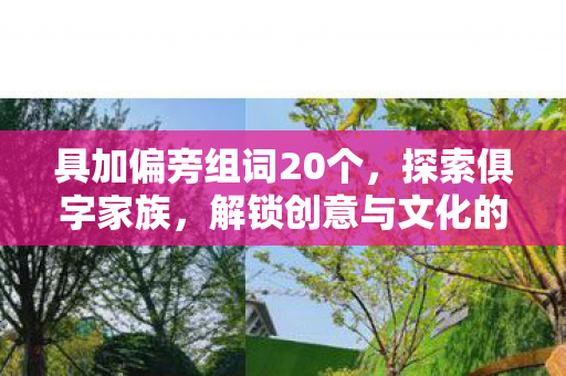 具加偏旁组词20个,探索俱字家族,解锁创意与文化的奇妙组合 具加偏旁组词20个,探索俱字家族,解锁创意与文化的奇妙组合