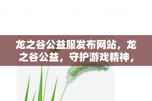 龙之谷公益服发布网站,龙之谷公益,守护游戏精神,共筑公益梦想 龙之谷公益服发布网站,龙之谷公益,守护游戏精神,共筑公益梦想