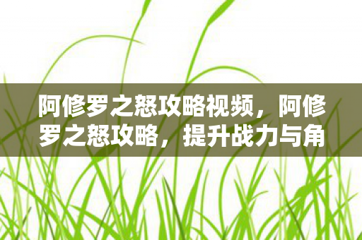 阿修罗之怒攻略视频,阿修罗之怒攻略,提升战力与角色发展的全面指南 阿修罗之怒攻略视频,阿修罗之怒攻略,提升战力与角色发展的全面指南