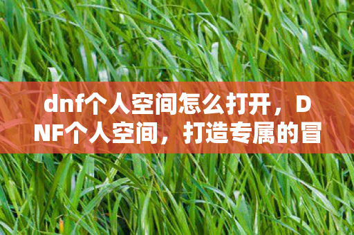 dnf个人空间怎么打开,DNF个人空间,打造专属的冒险世界 dnf个人空间怎么打开,DNF个人空间,打造专属的冒险世界