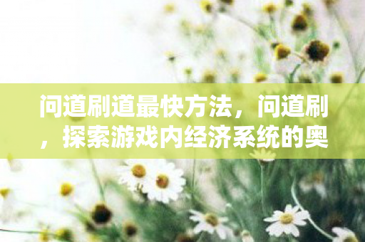 问道刷道最快方法,问道刷,探索游戏内经济系统的奥秘 问道刷道最快方法,问道刷,探索游戏内经济系统的奥秘