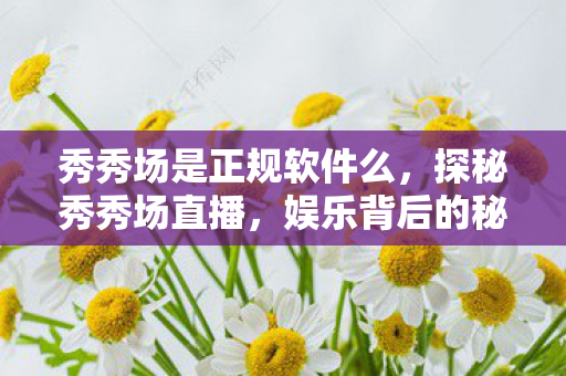 秀秀场是正规软件么,探秘秀秀场直播,娱乐背后的秘密 秀秀场是正规软件么,探秘秀秀场直播,娱乐背后的秘密