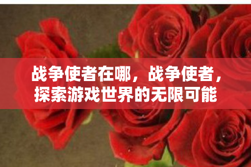 战争使者在哪,战争使者,探索游戏世界的无限可能 战争使者在哪,战争使者,探索游戏世界的无限可能