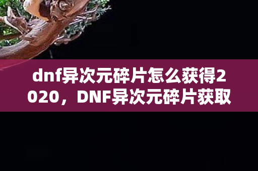 dnf异次元碎片怎么获得2020，DNF异次元碎片获取攻略，打造你的异界之旅