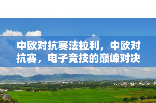 电子竞技的巅峰对决图片