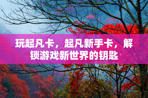玩起凡卡,起凡新手卡,解锁游戏新世界的钥匙 玩起凡卡,起凡新手卡,解锁游戏新世界的钥匙
