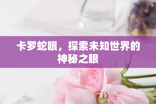 卡罗蛇眼,探索未知世界的神秘之眼 卡罗蛇眼,探索未知世界的神秘之眼