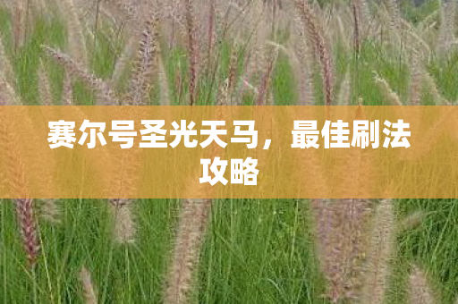 赛尔号圣光天马,最佳刷法攻略 赛尔号圣光天马,最佳刷法攻略