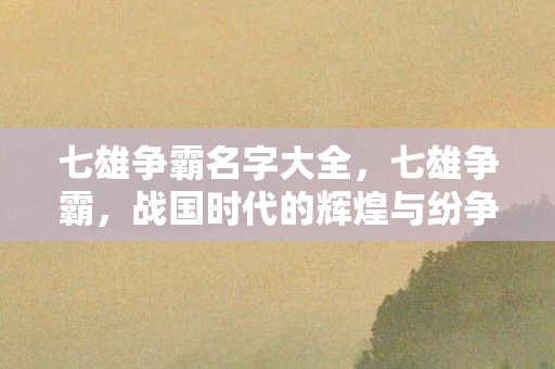 战国时代的辉煌与纷争图片