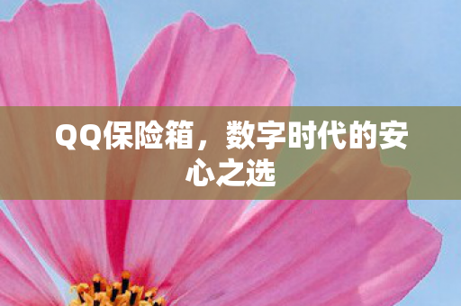 QQ保险箱,数字时代的安心之选 QQ保险箱,数字时代的安心之选