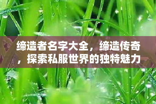 缔造者名字大全,缔造传奇,探索私服世界的独特魅力 缔造者名字大全,缔造传奇,探索私服世界的独特魅力
