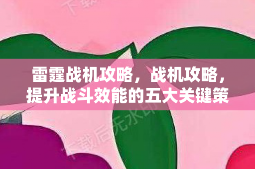 雷霆战机攻略,战机攻略,提升战斗效能的五大关键策略 雷霆战机攻略,战机攻略,提升战斗效能的五大关键策略