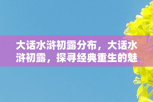 大话水浒初露分布,大话水浒初露,探寻经典重生的魅力 大话水浒初露分布,大话水浒初露,探寻经典重生的魅力