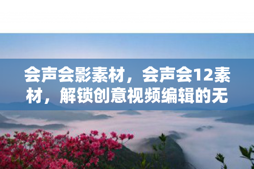 会声会影素材,会声会12素材,解锁创意视频编辑的无限可能 会声会影素材,会声会12素材,解锁创意视频编辑的无限可能